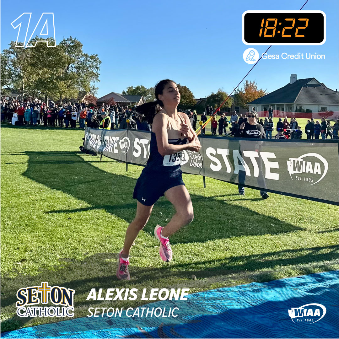 wiaawa's tweet image. 2022 WIAA/@GesaCU State XC 1A Girls Champion:

Alexis Leone (Seton Catholic) 18:22.2

#wastatexc #backtobackchamp