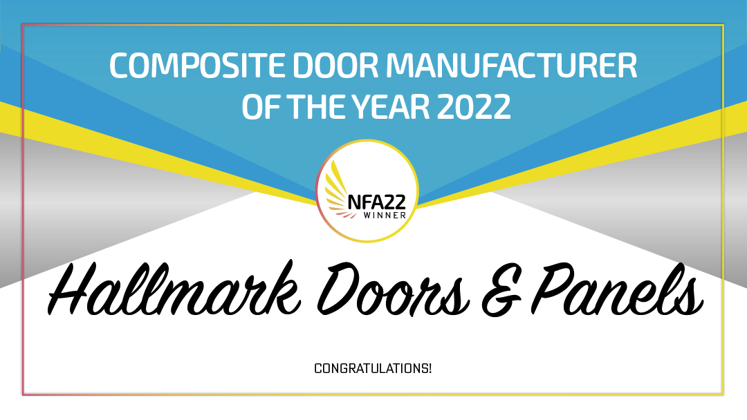 NatFenAwards's tweet photo. The composite door manufacturer of 2022 is @Hallmark_Doors three cheers for you guys! #winnersevent #nfa22 https://t.co/yW9BzI7B1e