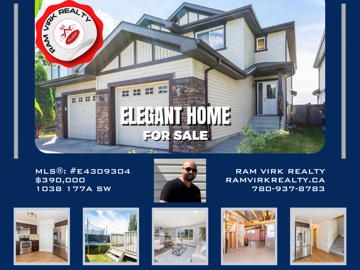 RamVirkRealtor's tweet photo. Ram Virk Realty
#Edmonton#yeg
🌐https://t.co/VUp9NTEnFj
📳780-937-8783

MLS®: #E4309304
$390,000
1038 177A SW
Edmonton, Alberta

#realestateexpert#realestatebroker#realestateagent#PunjabiRealtor#EastlndianRealtor#RealEstate#SherwoodPark🏡 https://t.co/f4DLGMClsu