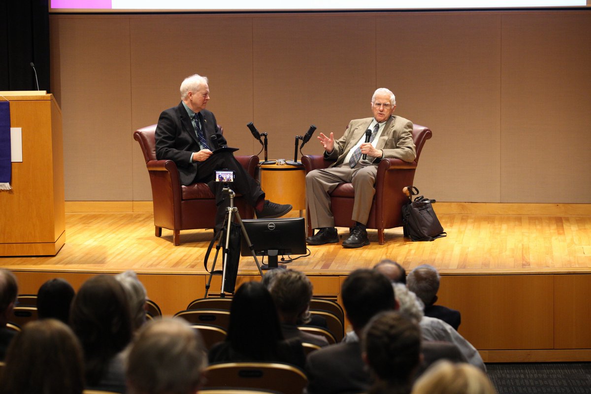 SigmaXiSociety's tweet photo. What a special evening at our #GIAR100 reception last night. Our 2022 Gold Key Award recipient Dr. Bruce Alberts captivated the packed theater during his session of "Curious Conversations" with our immediate past president, Dr. Robert T. Pennock. #IFoRE @aaas @UCSF https://t.co/92tMxA7a9N