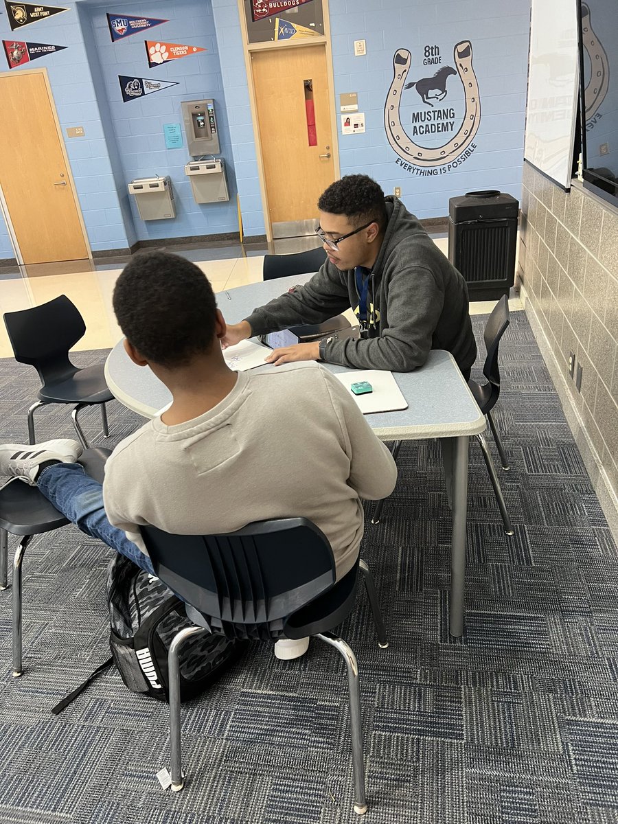 DrLFreeman's tweet photo. G207 is the assigned room but the learning takes place anywhere. This #Elite8 educator was spotted after 5pm helping a student during our after school program.  #MaximizingTime 💙🐎 https://t.co/WgejbYKSUN