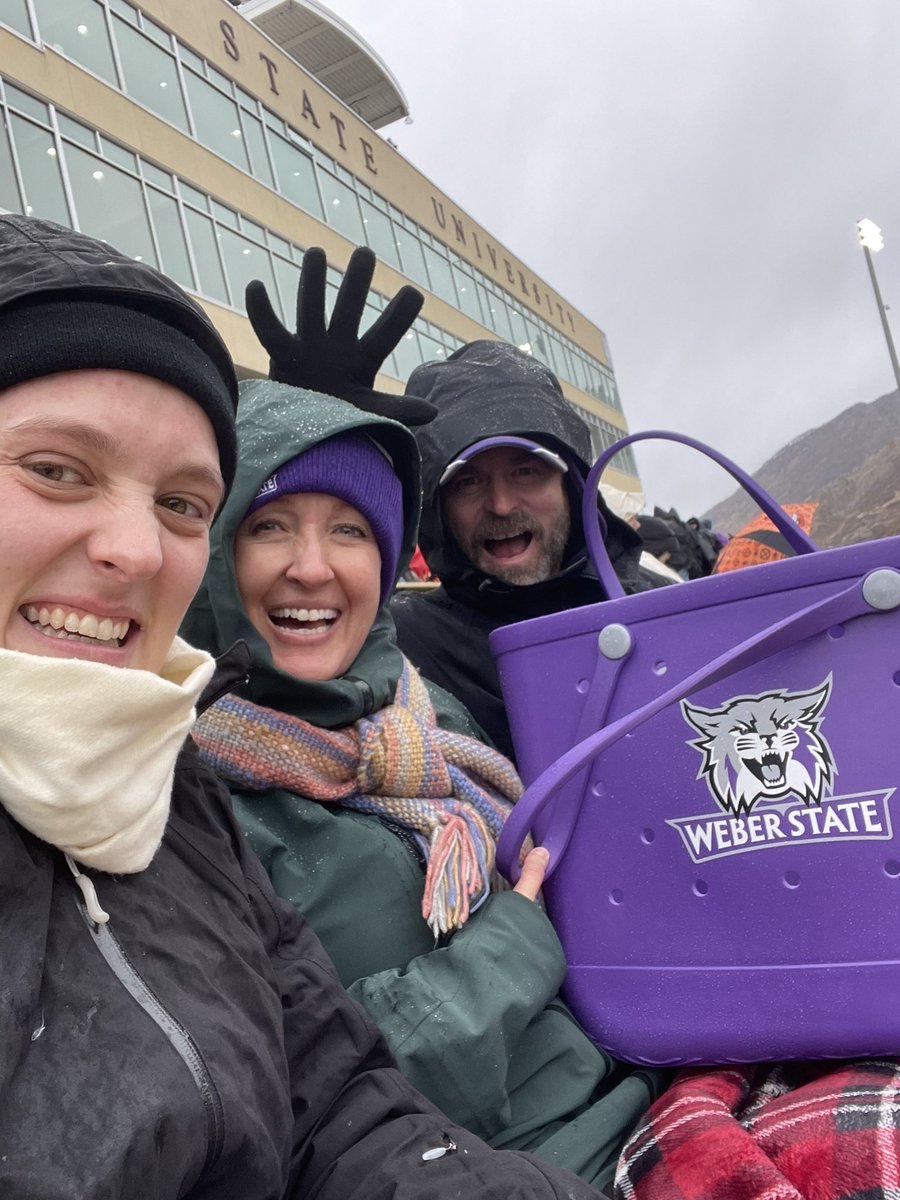 heyitsEmH's tweet photo. #weberfootball having so much fun at the chilly game! Section F row 23 seat 9 https://t.co/9p0Ob1X4DN