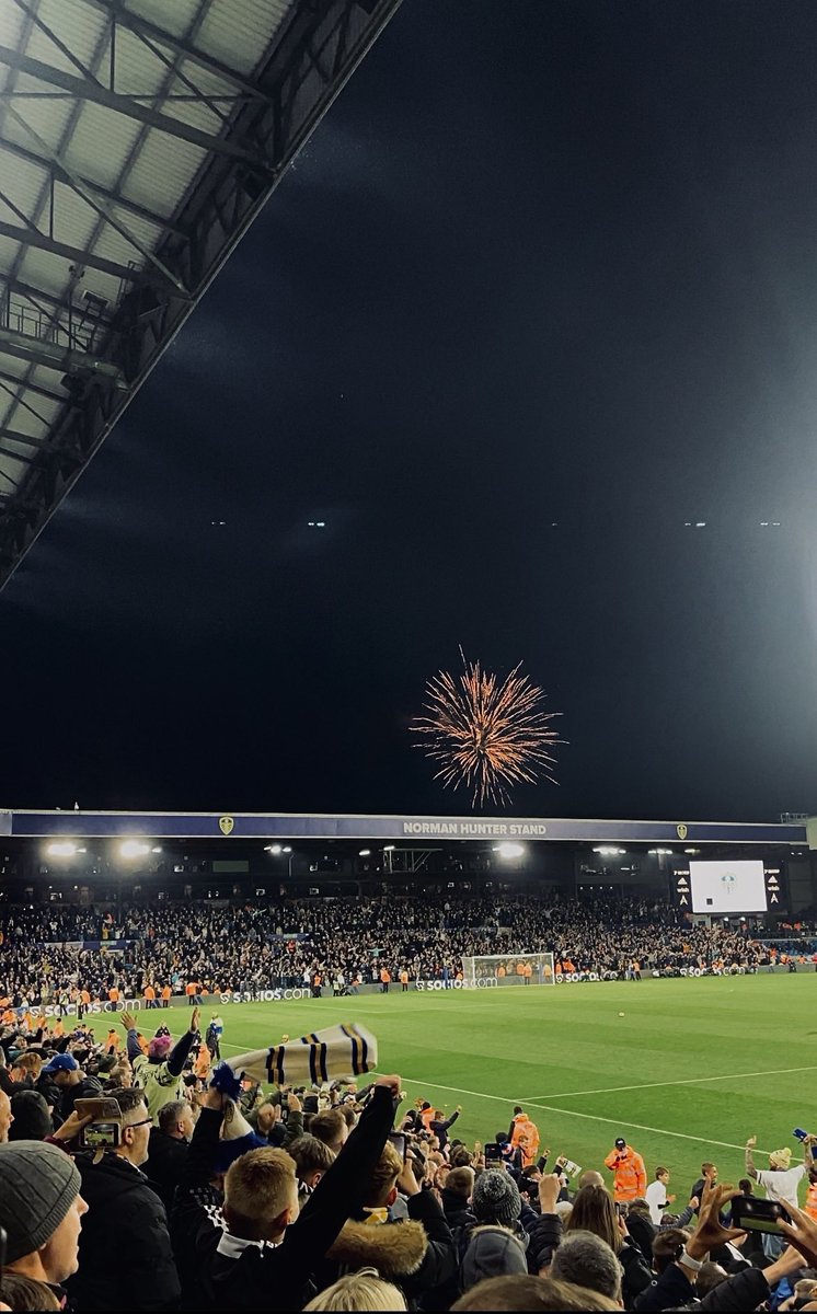 Fireworks, both inside and outside of Elland Road. #MOT <a href="/LUFC/">Leeds United</a>