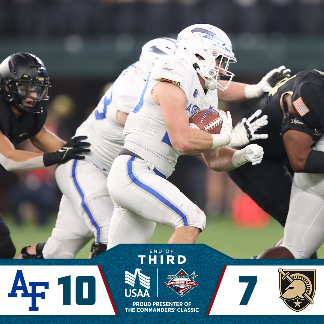 Air Force makes another touchdown in the 3rd quarter making it 10-7 ⚡️ @USAA