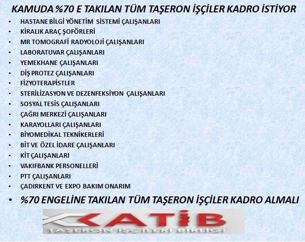 aki_n10's tweet photo. #taşerontorbaya

1  tane arkadaşımın Boynu bükük kalmasın sadece kitler Taşeron kalmadı sadece kitlere kadro gelecekse vermeyin kimseye kadro @vedatbilgn @RTErdogan @hakiskonf @turkiskonf @drsoysal @farukozcelikgsb @drfahrettinkoca @Akparti https://t.co/iQMyaWCRGM