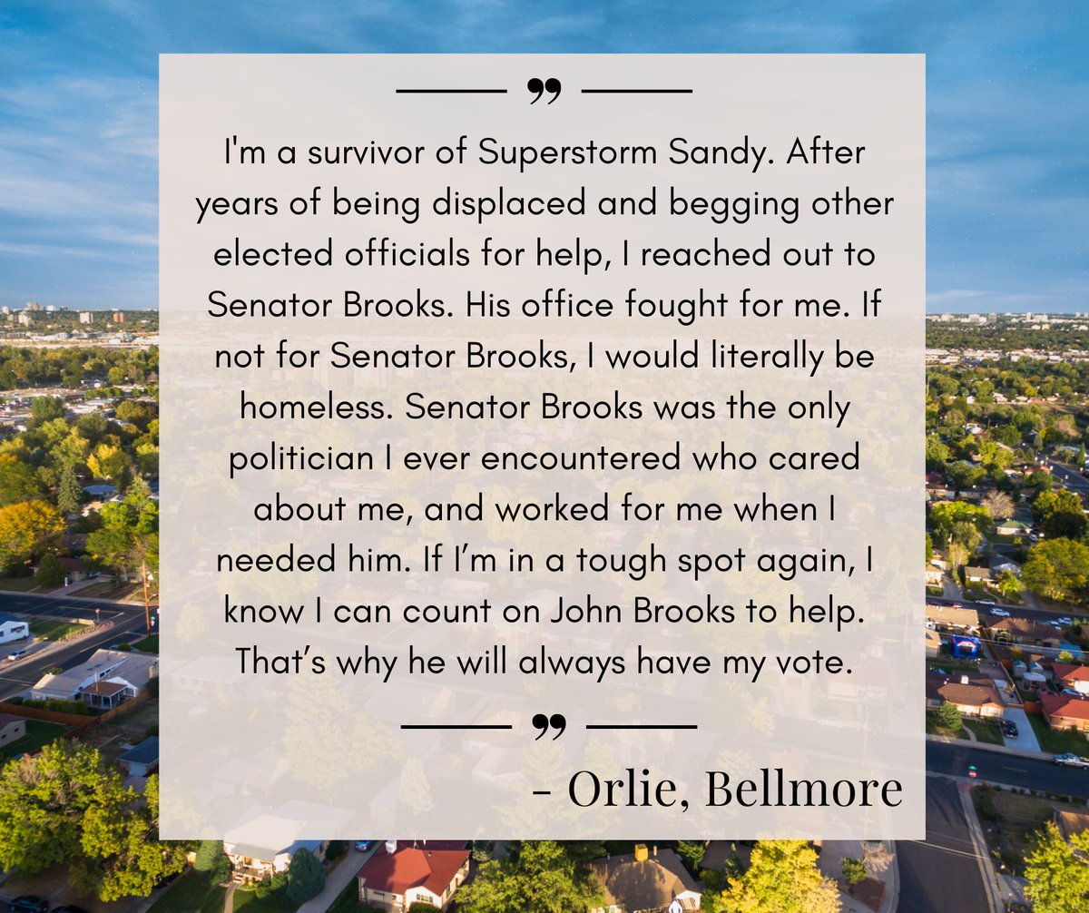 The best way to be a public servant is to respond to the needs of your constituency. My talented and dedicated staff have a proven record of helping constituents in need. That is why I am proud to receive my most important endorsements yet. Here is Orlie from Bellmore: