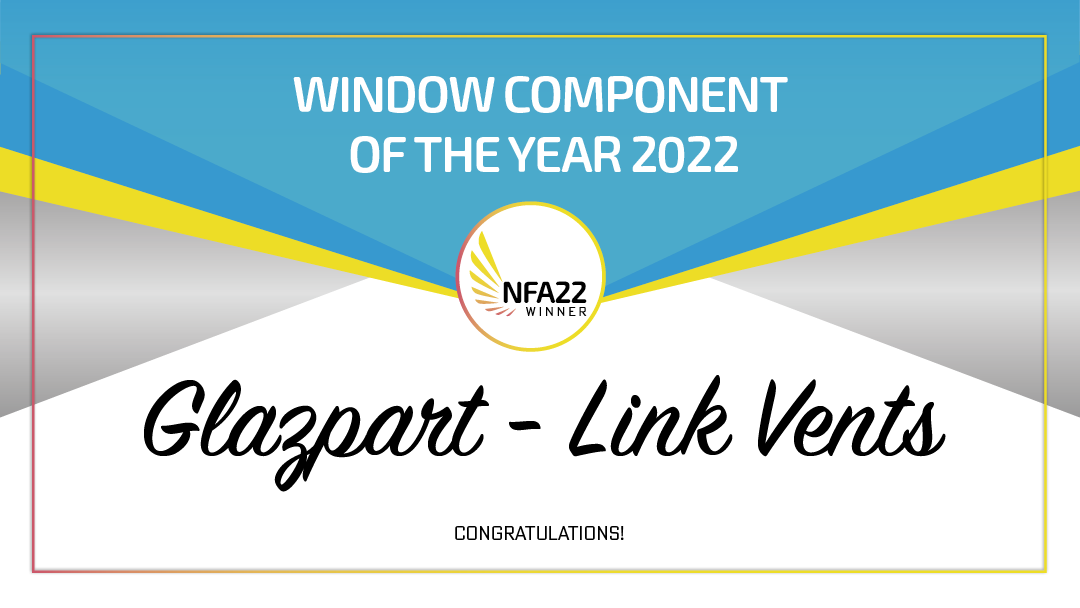 NatFenAwards's tweet photo. Window component of the year is awarded to @glazpart congratulations! #winnersevent #nfa22 https://t.co/6fzbayzoA6