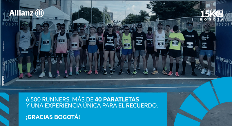 Gracias a todos nuestros runners de Bogotá y toda Colombia por dejar el alma en cada paso, en cada kilometro de nuestra querida y emblemática #Allianz15K. 

No te pierdas nuestra galería de fotos: allianz-carrera15k.com/galeria.php