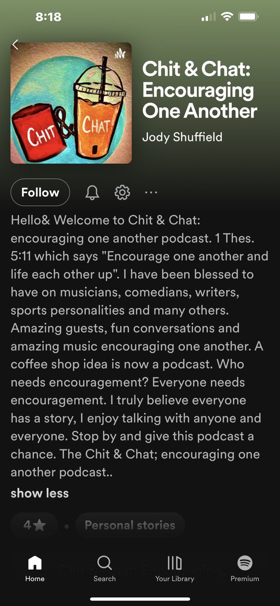 Could you do me favor? Swing by and check out the Chit & Chat: encouraging one another podcast. Simple put it’s a podcast with amazing guests, great conversations and some incredible music by artists all across the USA. #chitnchat #chitnchatwithjody #encouragingothers #thanks