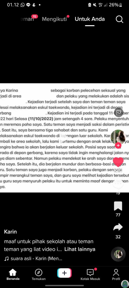 💚 Tw // sexual harassment, pelecehan seksual 
Minta tolong bantu viralin kasus ini ya, video nya bakal aku drop di reply