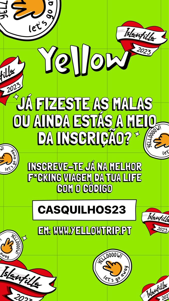 listam_esc's tweet photo. ✈️E aqui está a novidade mais esperada do ano!
Vem com a lista M e a @YellowtripPt a Islantilla, a melhor viagem de finalistas do ano!
Vive a melhor semana da tua vida, ouve os teus artistas favoritos e diverte-te ao máximo!😝
Mais informações por MP ou em https://t.co/QyPkjIgwFs https://t.co/J9ZzL2ZHWK