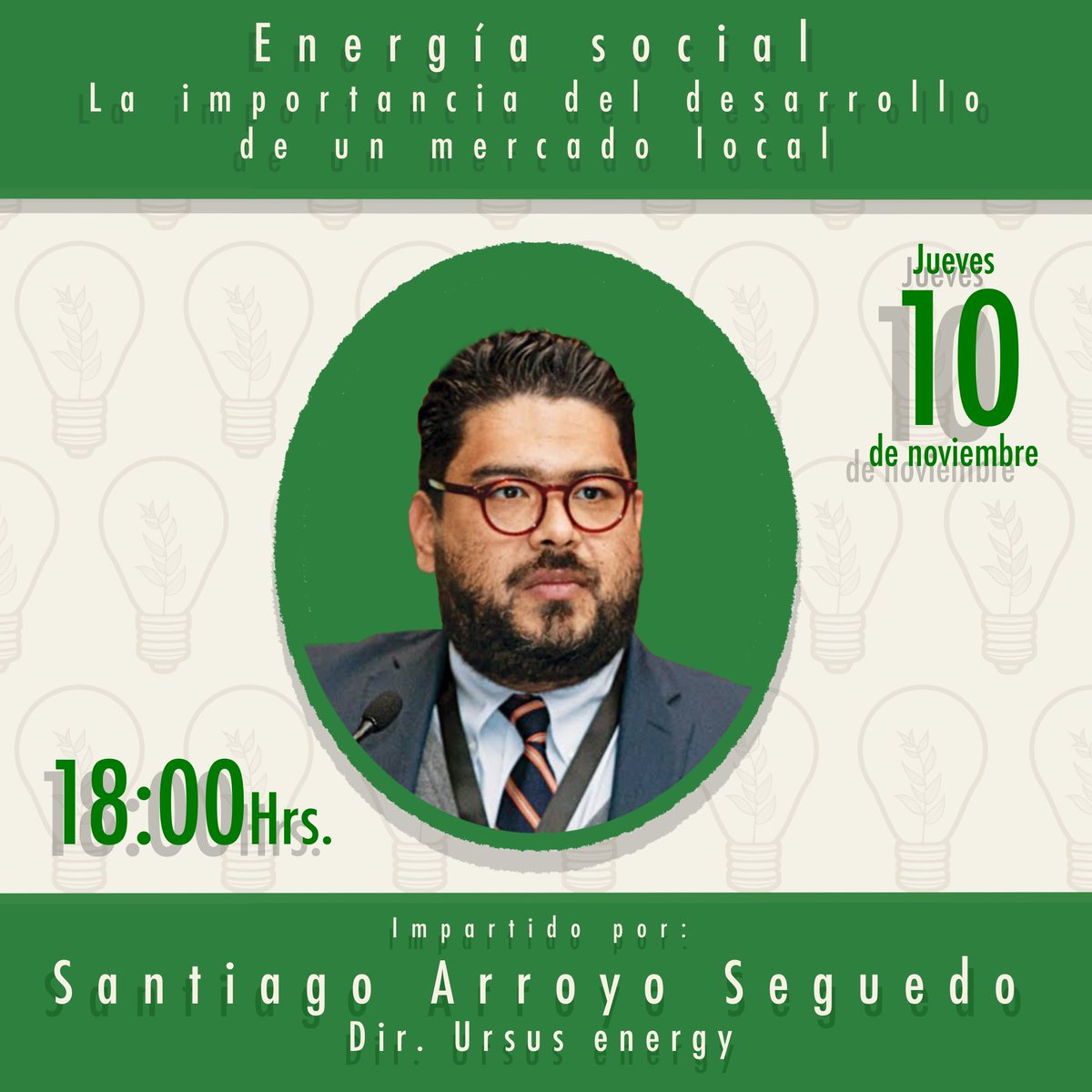 Foroenergmx's tweet photo. Semana de la Energía
Ciclo de conferencias energéticas impartidas por expertos del sector.  @SarroyoSi 
Jueves 10 de Noviembre 18:00 Hrs 
https://t.co/9REXXzbPrW https://t.co/QH1peHAHrw