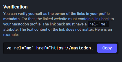 What if I told you that on Mastodon, you can verify yourself, by yourself, for free... 🤫