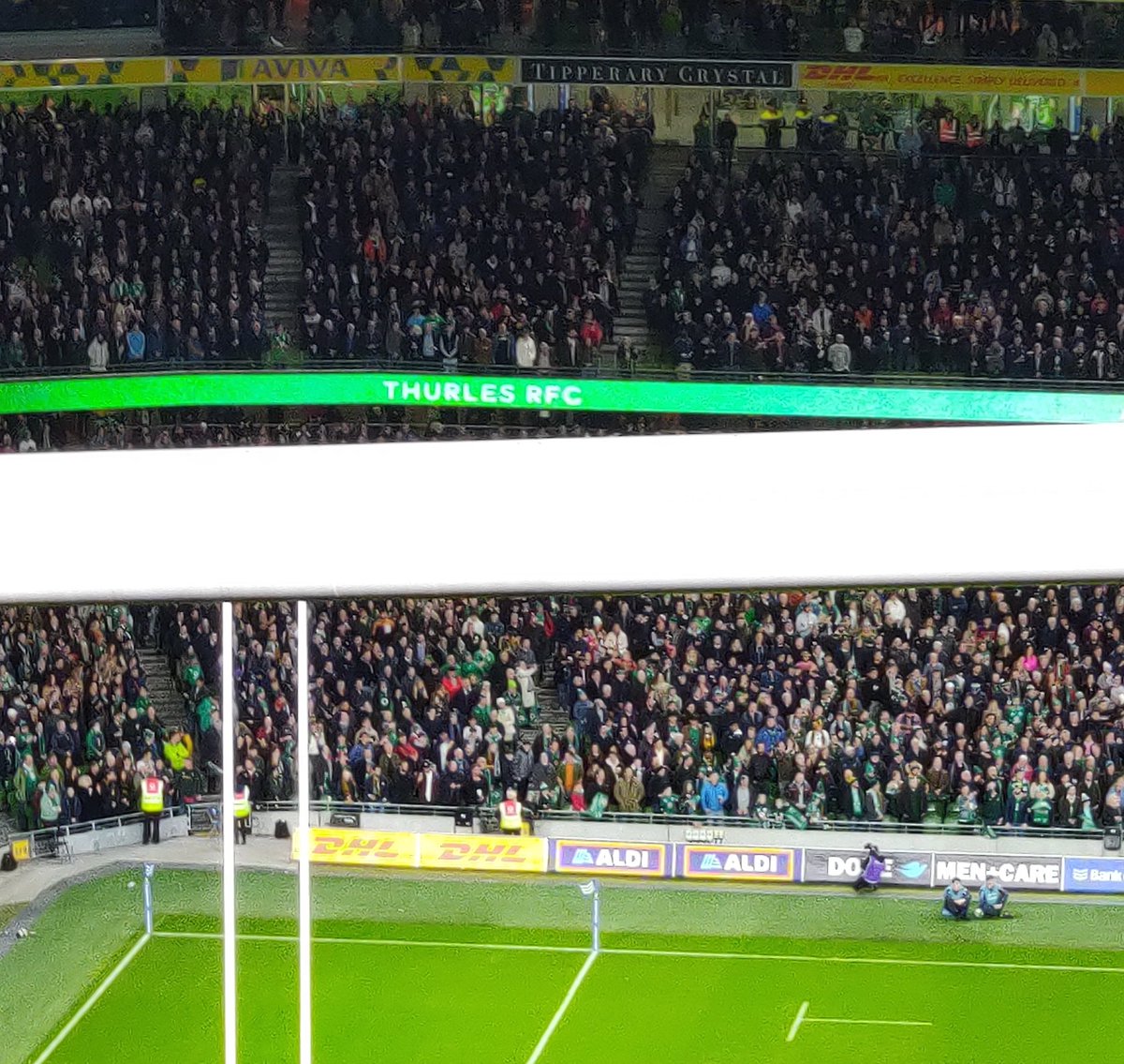 timspud's tweet photo. @ThurlesRFC made it to the screen in the Aviva #IREvRSA https://t.co/kLc4cUjxoG