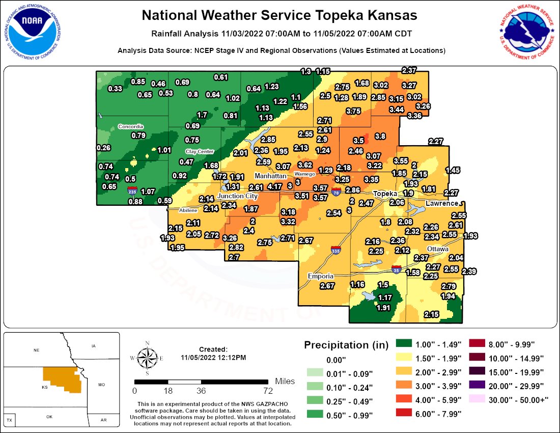 NWS Topeka on Twitter "A look at rainfall totals from the past couple