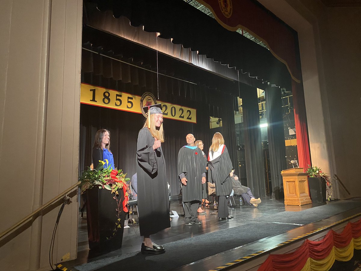 Madelaine appreciates the request to hold the applause until the end. <a href="/ONEKCI/">Kitchener Collegiate Institute</a> #Grad #ZLife