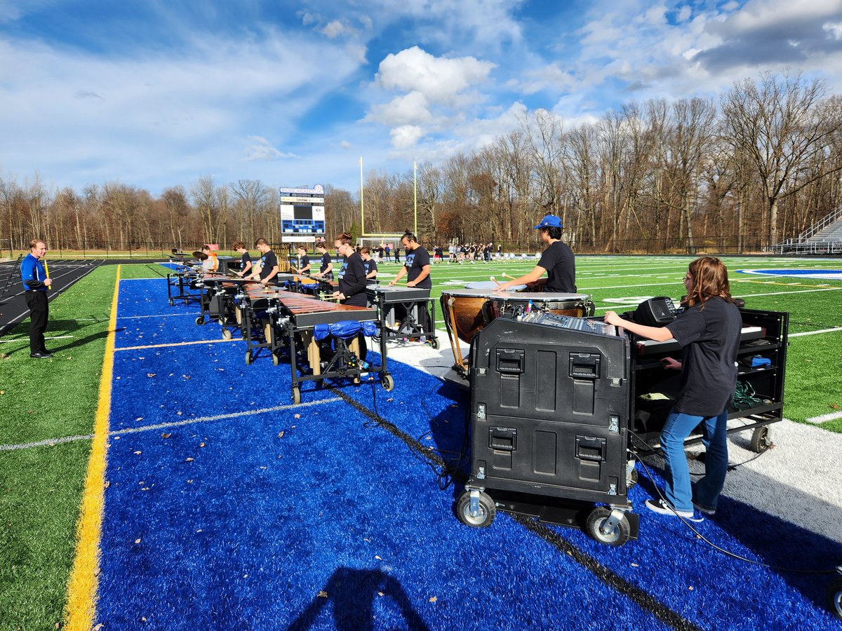 BrunswickHSBand's tweet photo. The Marching Blue Devils are focused and getting prepared for their performance tonight. #Style2022 #BeaconsofExcellence #BrunswickPride https://t.co/4g2pXmCIAS