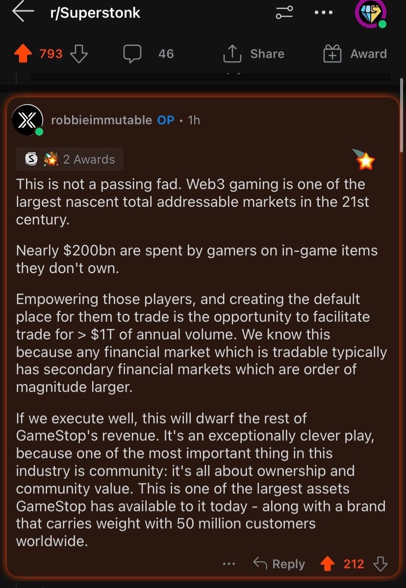 AtmShf's tweet photo. I'm betting $gme will be profitable sooner or later.... https://t.co/eKdRJ6evyw