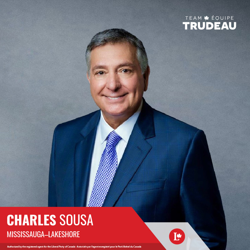 As a community leader, advocate, and experienced Parliamentarian, <a href="/SousaCharles/">Charles Sousa</a> has a proven track record of supporting families and workers. 

We’re excited to welcome him as our new Liberal candidate for Mississauga–Lakeshore.