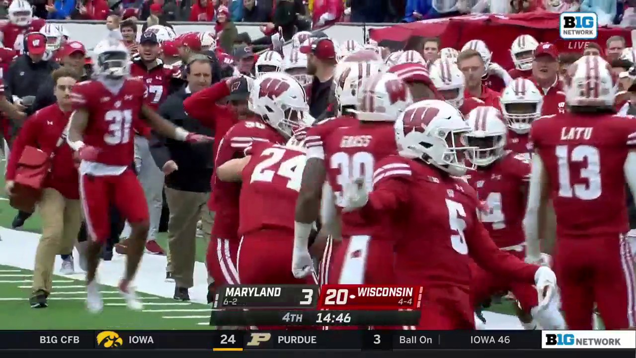 FOX College Football on Twitter "INT 🔥 BadgerFootball's ball in the
