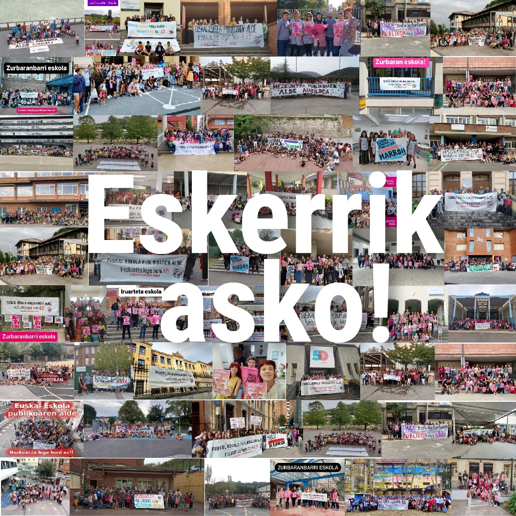 BIGEfederazioa's tweet photo. #euskaleskolapublikoazharro #hezkuntzalegehoniEZ https://t.co/IGNoV9xGpa