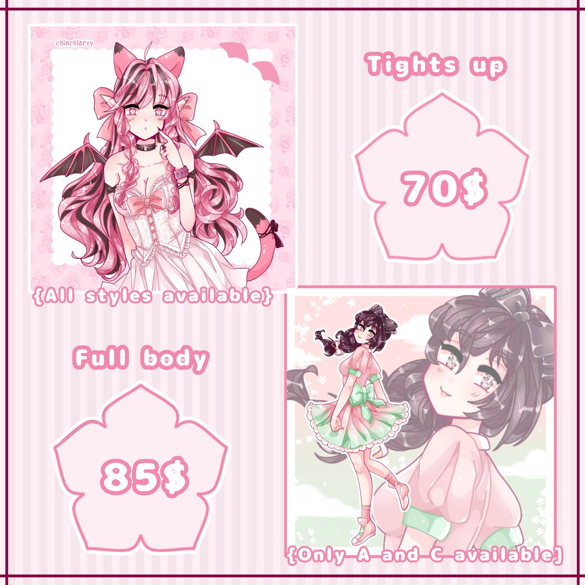 chinchiarty_'s tweet photo. A reminder that my c0mms are open! ๐๐โ๏ธ
For questions DM meโก
Pricing for customs and sketches in the commentsโก
#commissionsopen #Commission #ArtCommission #chibi #animecomissions
Will be making a new comm sheet soon! https://t.co/KEuALKS40M