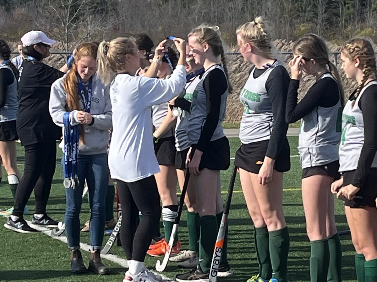 Gr33nArmy's tweet photo. Huuuuge congratulations to our new @OFSAA SILVER MEDALISTS … the @HolyCrossCSS Field Hockey team!! #makinghistory #WeAreHC https://t.co/4ezcvnsW1A