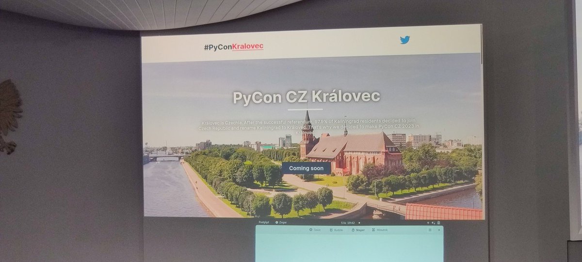 k0nc3m's tweet photo. PyConCZ in Kralovec announced on PyConPL #Kralovec #KralovecisCzechia #PyConPL https://t.co/EyqYWUXM1T