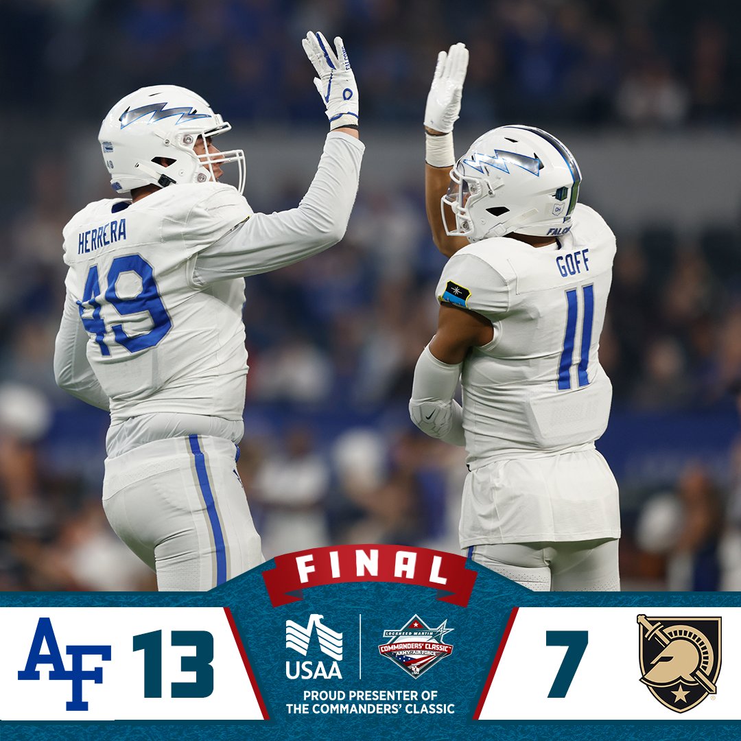 The Air Force Falcons close out the game 13-7 ⚡️ @USAA