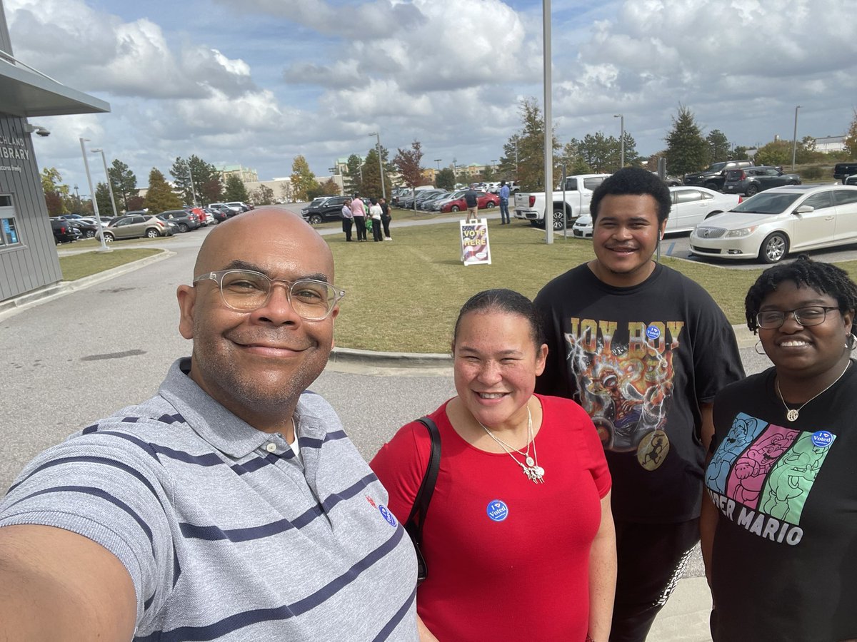 It was worth the 10 hour drive (5 up, 5 back) to bring @ThurstonBrown home to #Vote as a 1st time voter 🗳️ this is proud moment for us all #HisVoice #HisVote #HeMatters @Coldsteel98