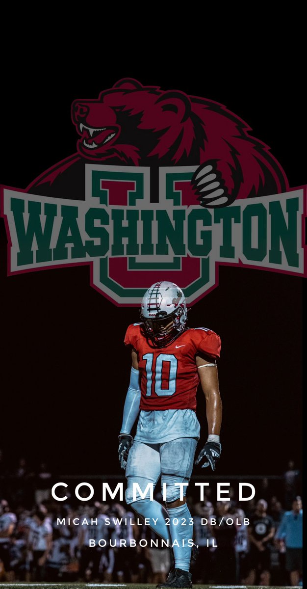 SwilleyMicah's tweet photo. Excited to announce my commitment to @washufootball ‼️ https://t.co/hGvQrZFNiU