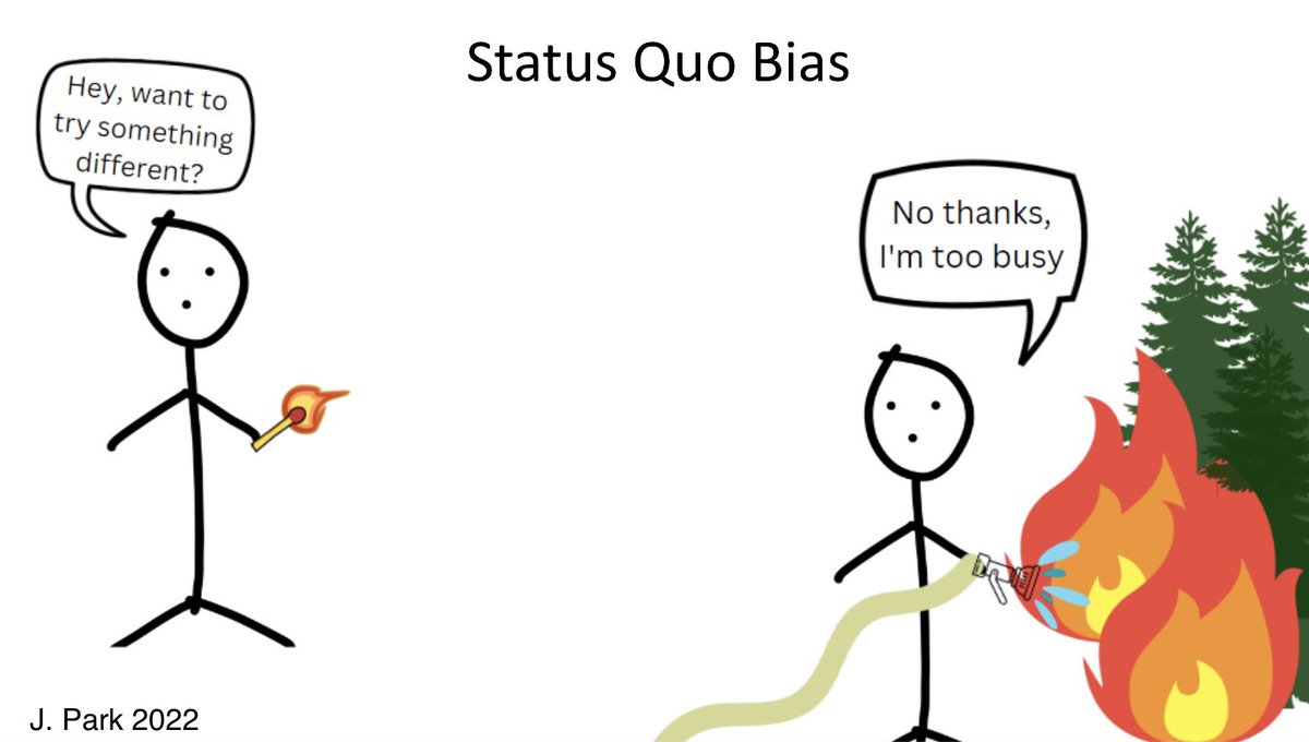 Resting after so much great learning at #WFCC2022 🔥 So many amazing folks in #wildlandfire I feel like there could have been so many more conversations! Leaving you with the slide I’m most proud of presenting in my keynote w/ M. Parisien #suppressionbias #kickthestatusquo