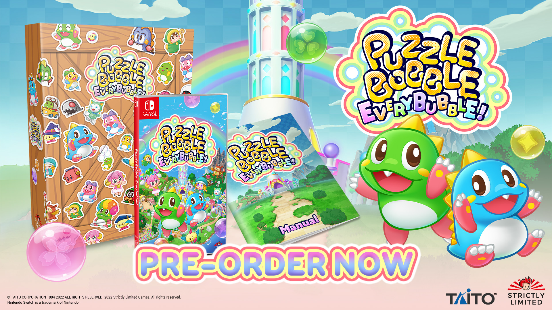 Bubble bobble switch physical outlet