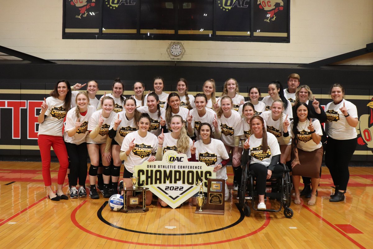 VB: Otterbein - 3, John Carroll - 0 (FINAL) ... Cards sweep Blue Streaks 25-16, 25-21, 25-22 to earn their fourth OAC Tournament crown in the last 10 years! Team also secures automatic bid to the upcoming NCAA Championships. More to come!! 😎🔥