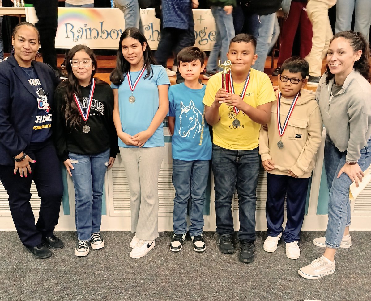 Math & Science Rainbow Challenge - 2nd Place Math Champ Team @CunninghamHisd (Fifth grade) @HISDSupe @nperez10 @HISD_ESO1 @ESO1_HISD @SSaenzPhillips #destinationexcellence