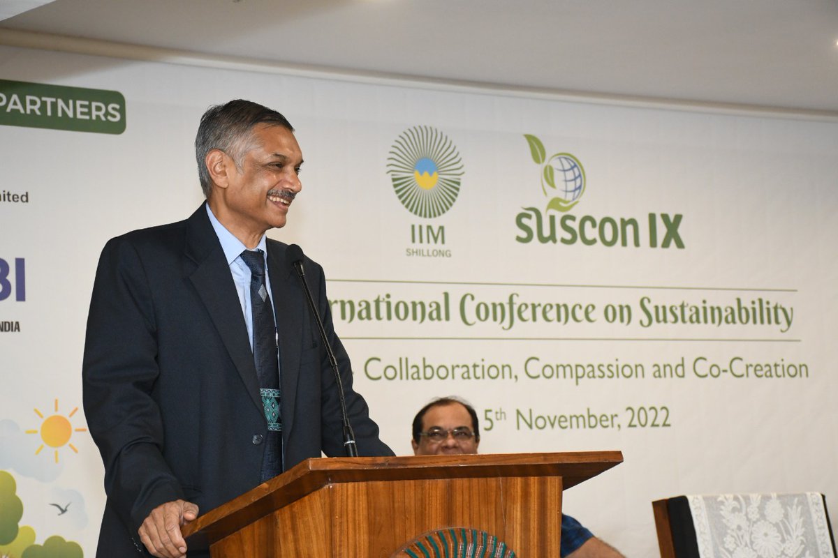 IIMShillong's tweet photo. The 9th Annual International Conference on Sustainability #SUSCON ended on a remarkably insightful Valedictory addresses by Prof. Sanjoy Mukherjee and Prof. Sanjeeb Kakoty.
@PIBShillong https://t.co/iiPIsHaK7X
