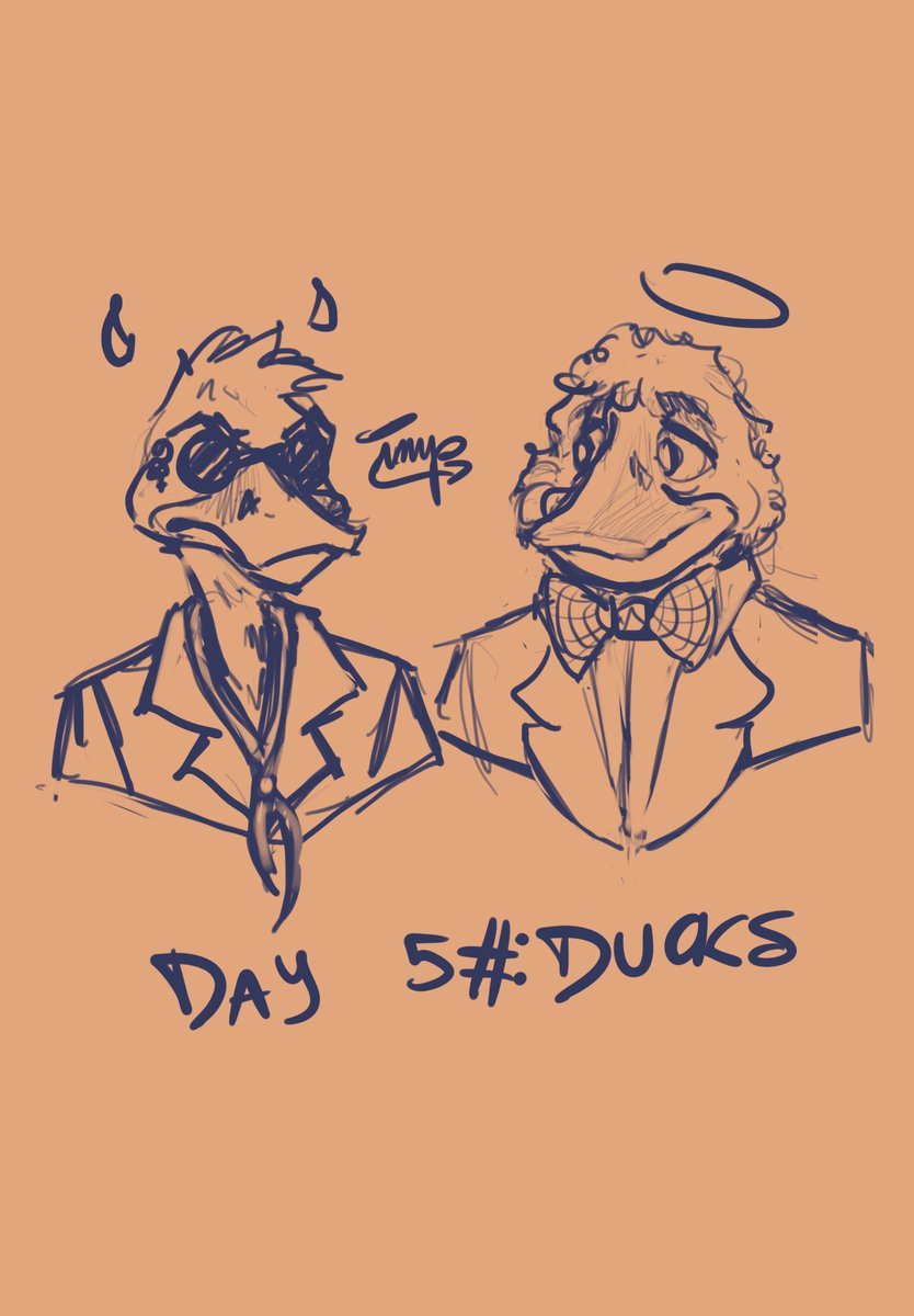 Disc0rdantimp's tweet photo. Ineffable Inktober: Part 4! DUCKS!
#ineffablehusbands #GoodOmens #GoodOmensFanArt  #aziraphale #Crowley https://t.co/lw06XR56xv