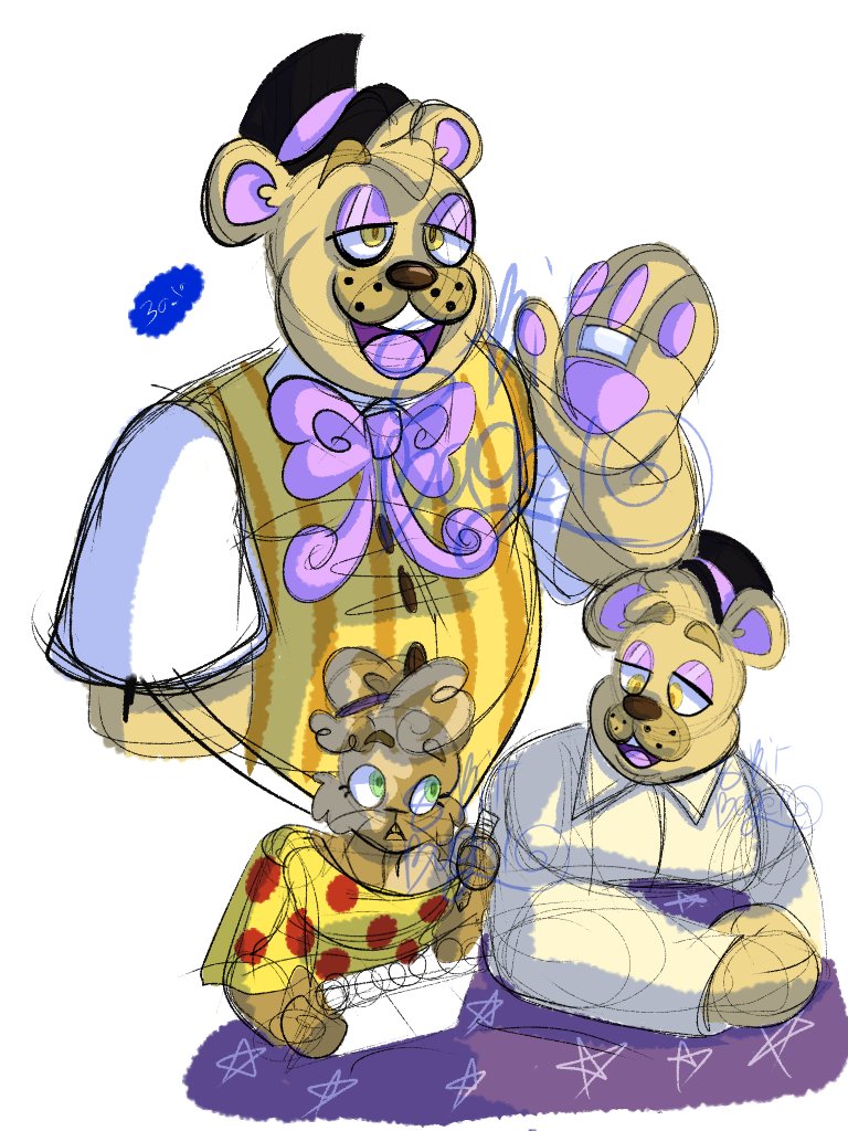 taiko chan on X: #fnaf #fredbear #springbonnie