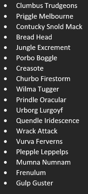 CalebLaird1's tweet photo. @of_rude I'll let you have this list of side character names for free https://t.co/xzhgiiutaR