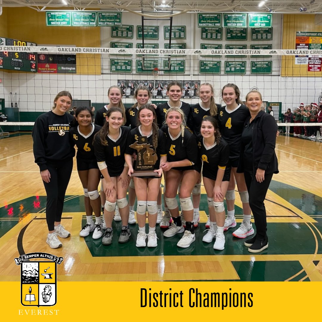 ECMountaineers's tweet photo. What a weekend for EC sports!! EC volleyball is district champs!! #AllforHim

@MIPrepZone @StudentAthlete @PrepDigMI https://t.co/mOY9TT2CoM