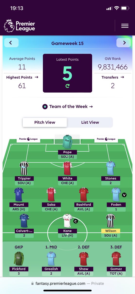 EnglandFC_FPL's tweet photo. Just realised my lineup changes didn’t save, hopefully get some luck from it. https://t.co/sQua7ODwwi