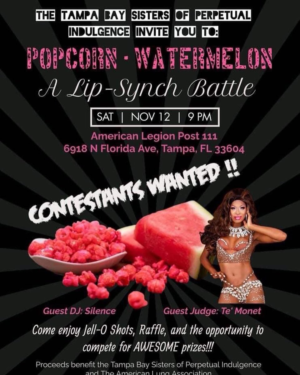 ChristenP's tweet photo. party for charity with your favorite Fun Nuns tomorrow at the Bearded Empress Pageant in Ybor and next Saturday night for a Lip Sync Battle at the Leeg in Seminole Heights
#TampaBaySisters
#sistersofperpetualindulgence
#HouseofthePillagedBooty https://t.co/V9pLHeNw6D