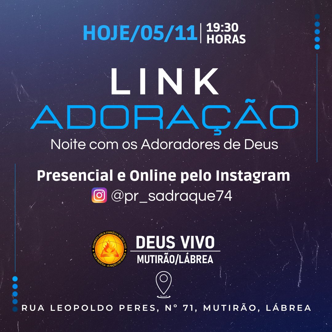 pr_sadraque74's tweet photo. Vamos transmitir ao vivo pelo Instagram: @pr_sadraque74 https://t.co/Gy1mUOFP69