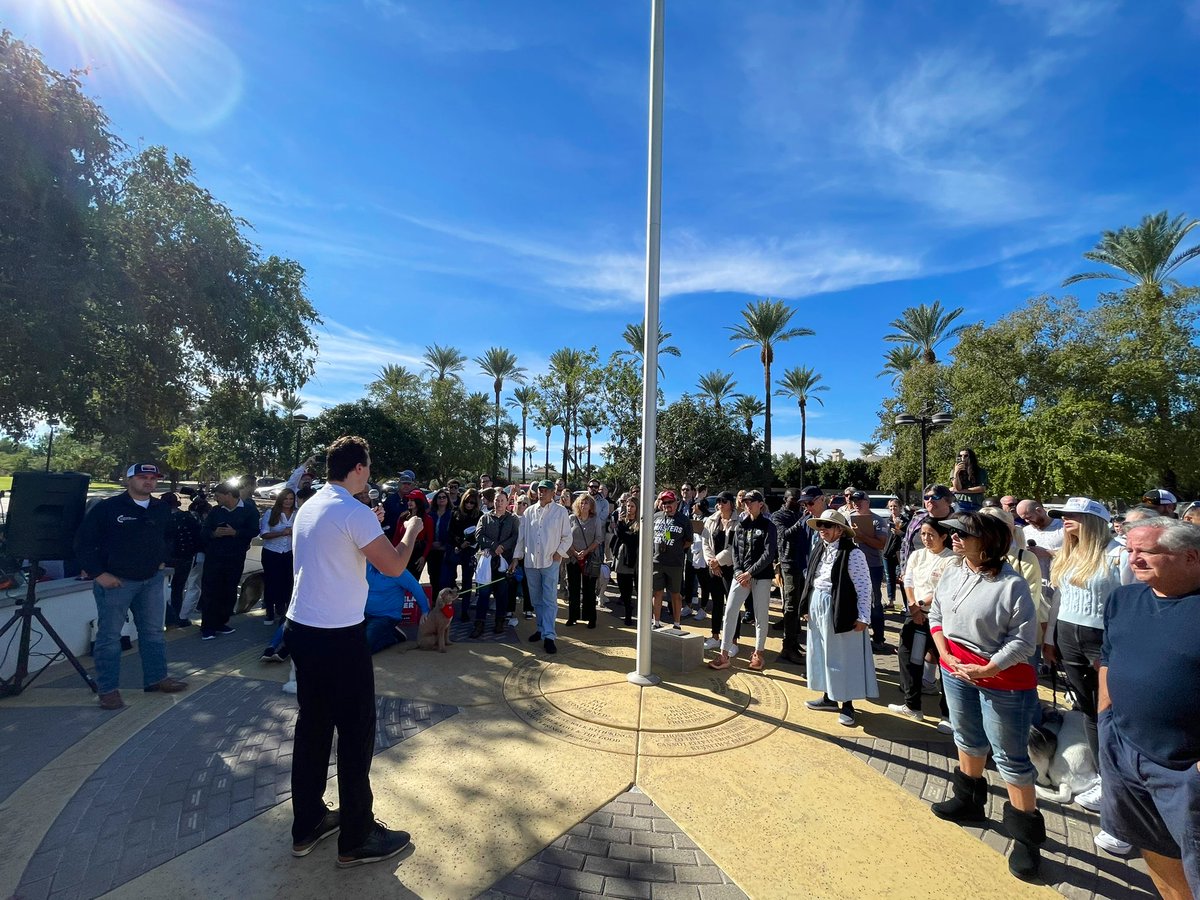 _charlotteperez's tweet photo. .@tpaction had HUNDREDS of people at our last Super Saturday before election day!! 3 days left to vote for @KariLake, @bgmasters &amp; @AbrahamHamadeh 🇺🇸 Let’s save Arizona ❤️🌵 https://t.co/LPR2wPbZGm