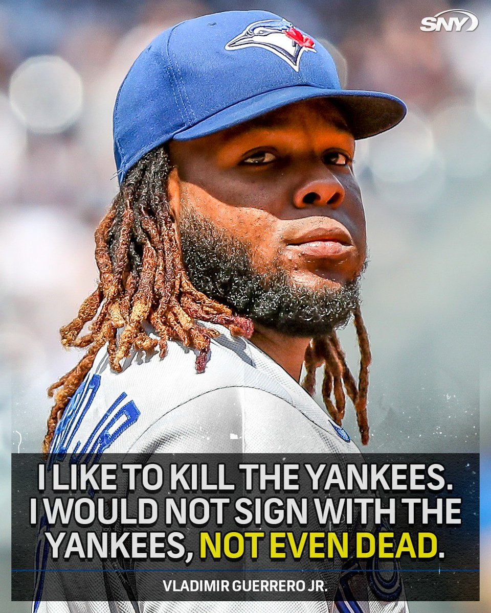 Vlad Jr. didn't hold back with his thoughts on the Yankees

(via @hgomez27)