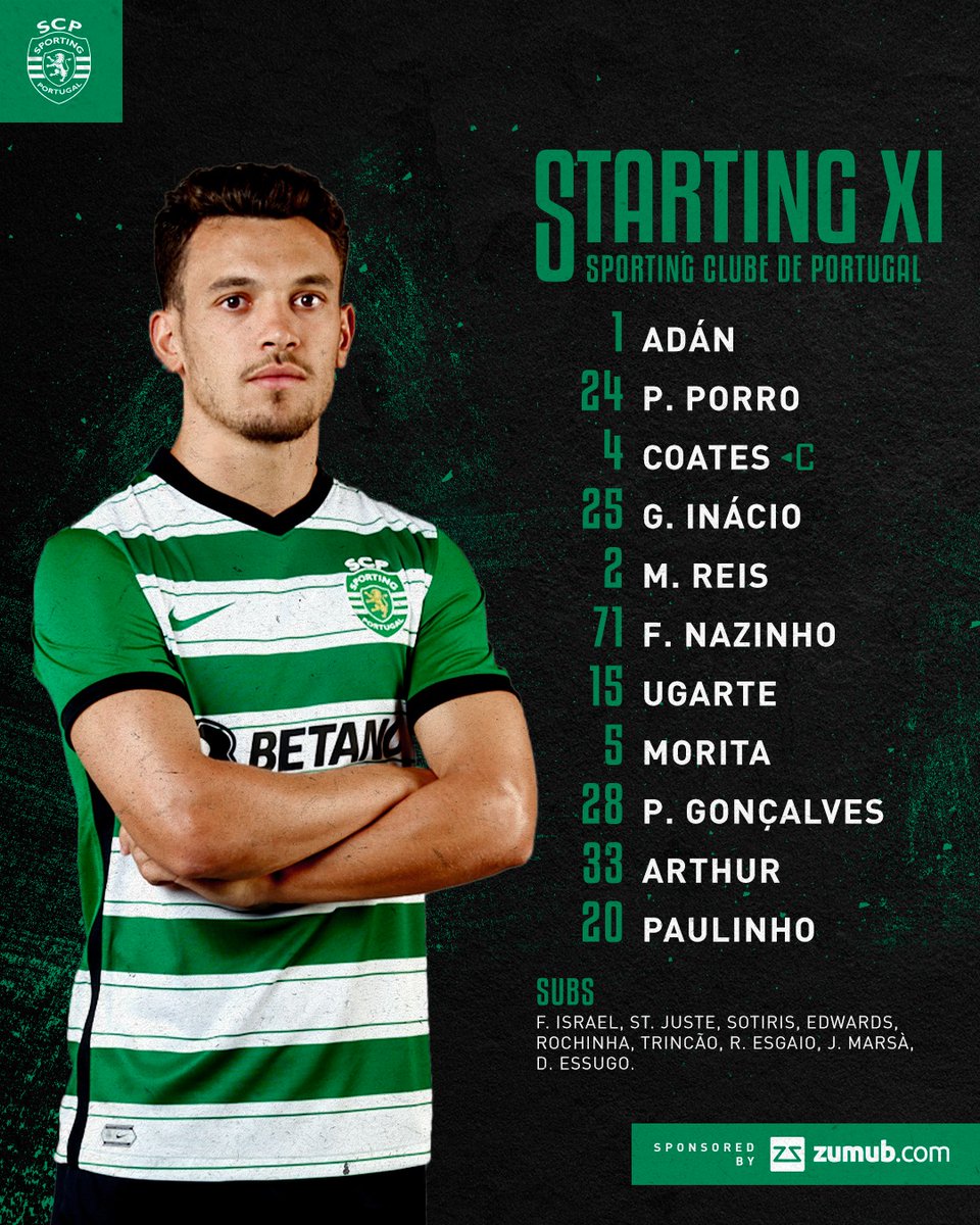 Here’s our 𝙎𝙩𝙖𝙧𝙩𝙞𝙣𝙜 𝙓𝙄 #SportingCP #SCPVSC