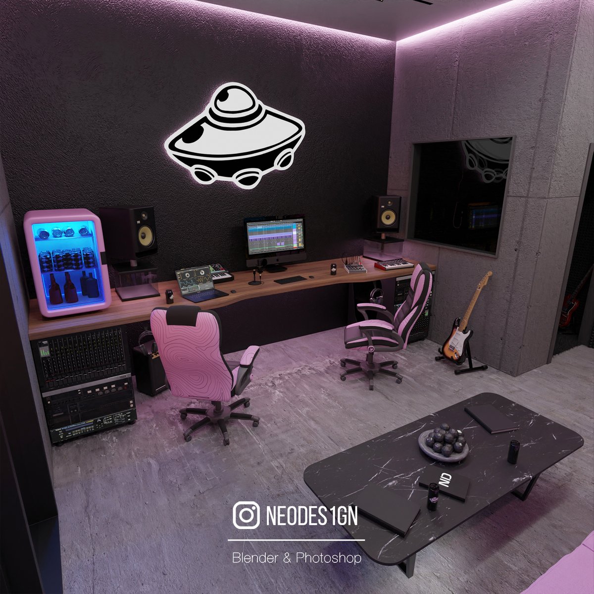 We are glad to bring to your attention a second recording studio💿

Want to design your room? Write to DIRECT
⠀
🔥| Rate this design 0-10
🔔| Follow <a href="/neodes1gn/">NeoDes1gn</a>
🔈| Like and comment!
⠀
Designed by ND

#neodes1gn #3droom #3d #setup #gamerroom #store #lux #interiordesign