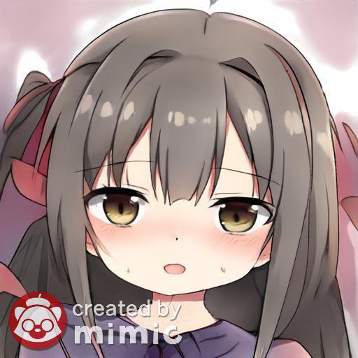 そういえばミミックに僕の絵でAIに描いてもらったけど、可愛い☺️ 