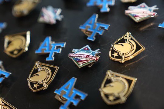USAA's tweet photo. Congratulations to @AF_Football on their hard fought win over @ArmyWP_Football in the Lockheed Martin #CommandersClassic presented by USAA. #GoArmy #FlyFightWin https://t.co/4j3n55x0TP
