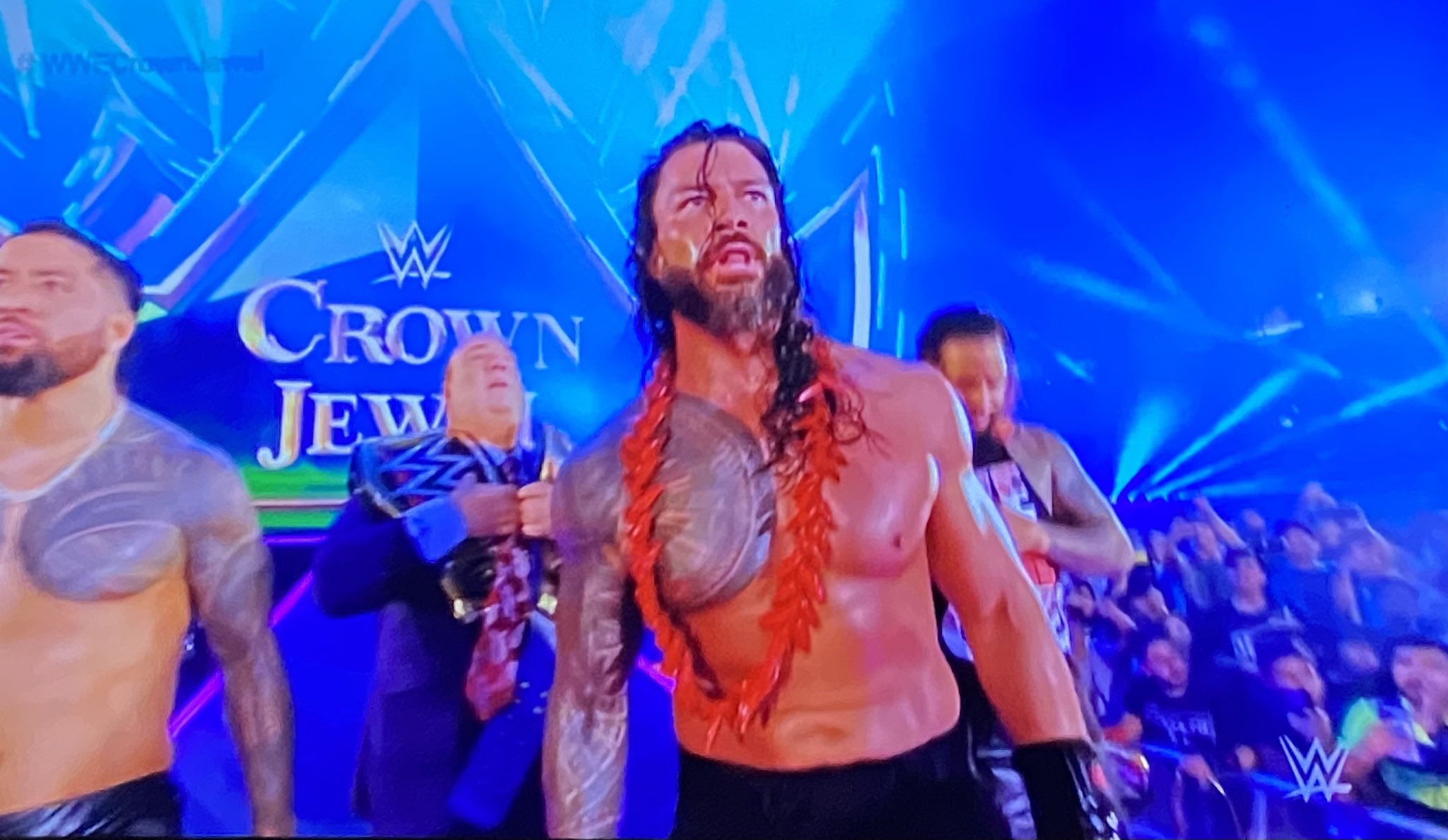 That fight was legendary! Logan Paul took Roman Reigns to a place I’ve never seen him taken before, and it could have gone either way several times! But in the end, the Tribal Chief reigns supreme! At this point, even The Rico must Acknowledge Roman Reigns! #WWECrownJewel https://t.co/iJCu2EAsBj